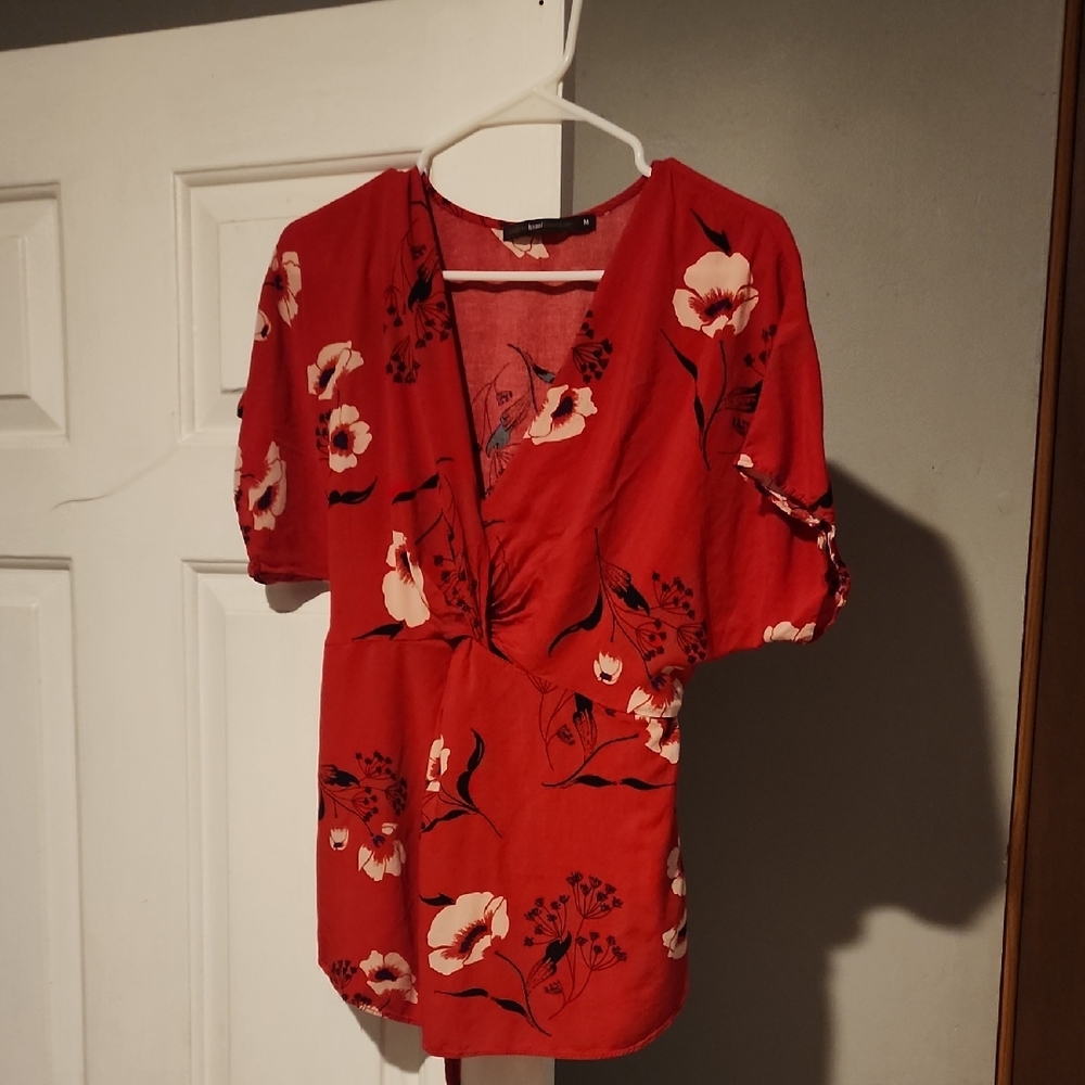 Hazel Red Floral Blouse